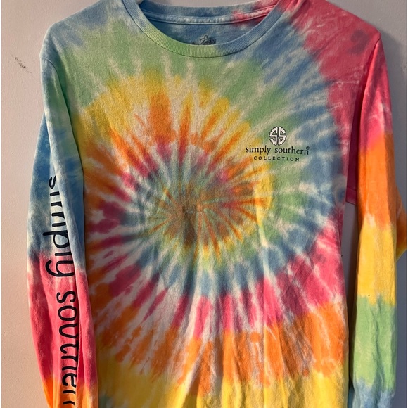 Simply Southern Tye-Dye size Small “Ya’ll are just PB & Jellyfish” long sleeve - Picture 2 of 14